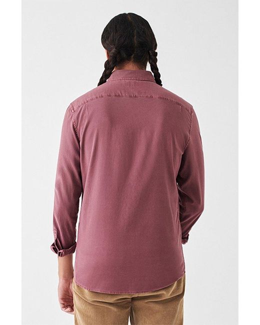 Faherty Brand Red Sunwashed Stretch Oxford 2.0 Shirt for men