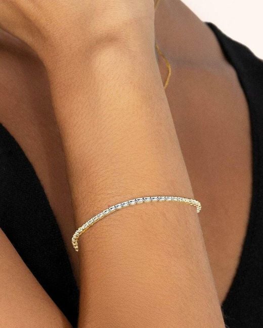 MaxColor Metallic 14K 1.20 Ct. Tw. Lab-Grown Diamond Tennis Bracelet