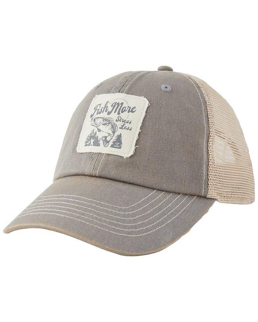 Life Is Good. Gray Mesh Back Cap for men