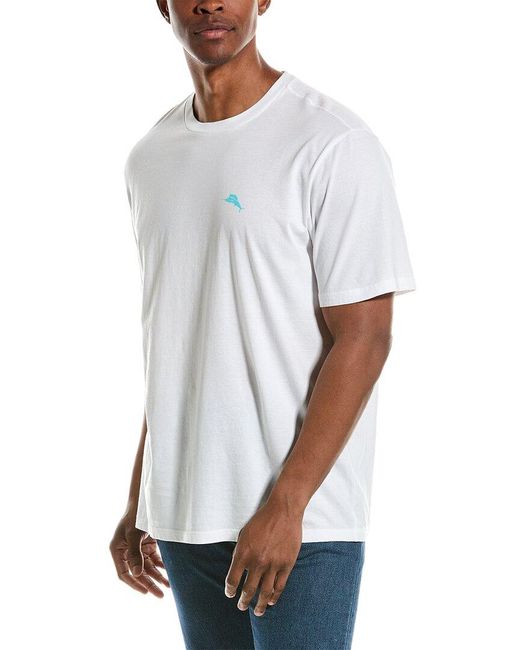 Tommy Bahama White Monstera Fade T-shirt for men