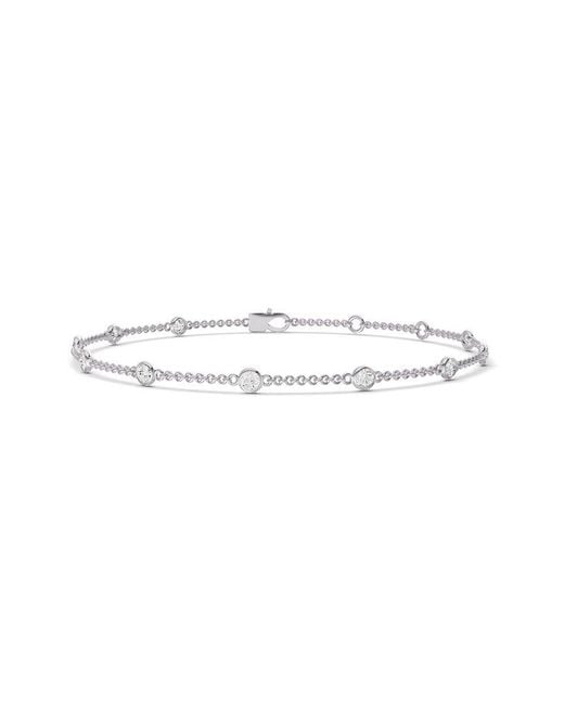 Lab Grown Diamonds White 14K 3.00 Ct. Tw. Lab-Grown Diamond Station Bracelet