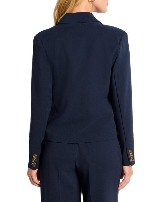 NIC+ZOE Blue Petite Sleek Stretch Anywhere Blazer