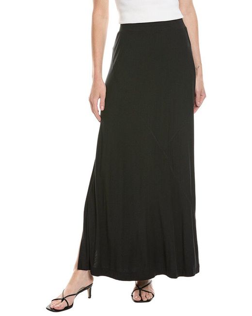 ATM Black Jersey Midi Skirt