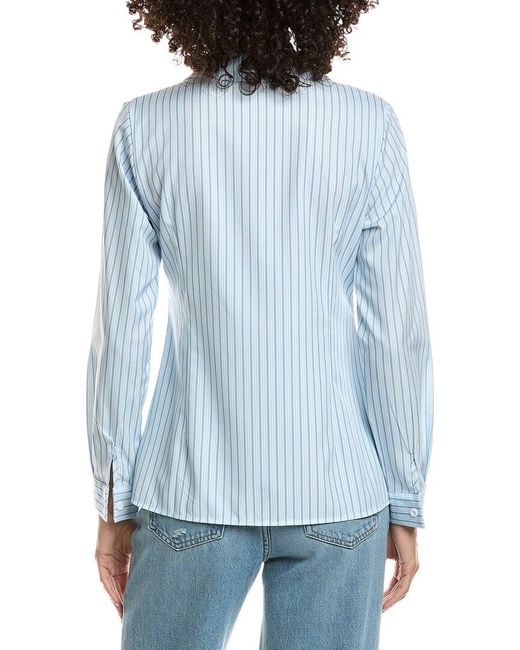 Madison Miles Blue Stripe Button Shirt