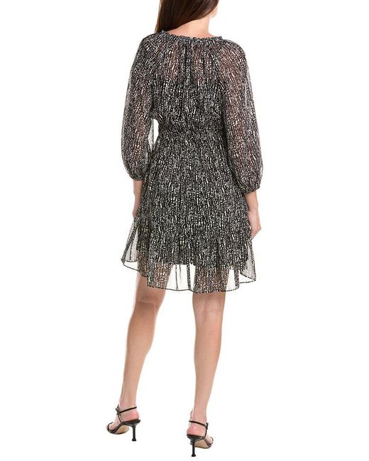 Julia Jordan Black Printed Chiffon Mini Dress