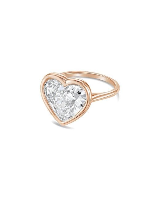 Diana M White Diana M. 14k Rose Gold 5.00 Ct. Tw. Lab-grown Diamond Bezel Ring