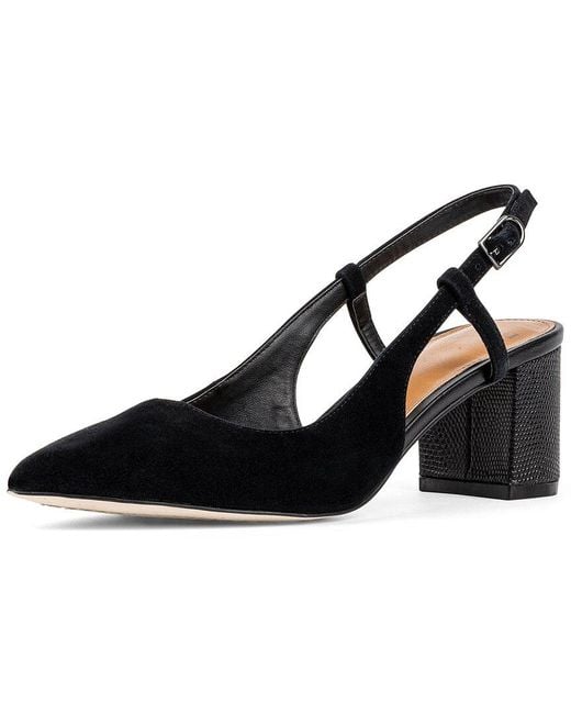 Donald J Pliner Black Shanie Suede Slingback
