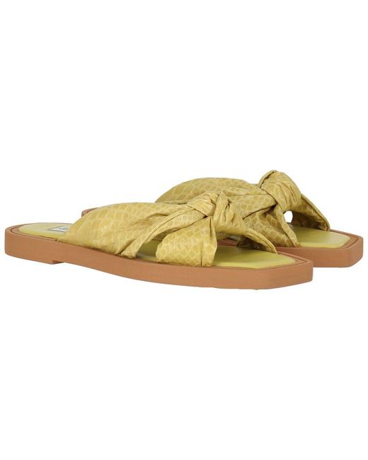 Jimmy Choo Yellow Tropica Leather Flat Sandal