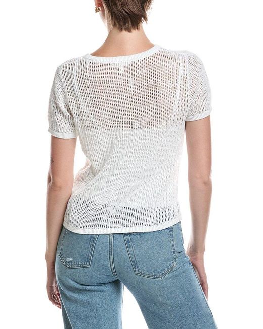 Splendid Blue Yasmine Linen-Blend Sweater