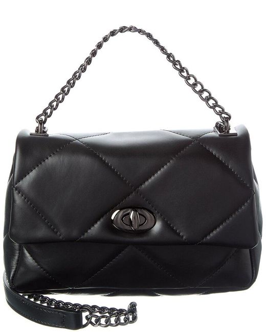 Italian Leather Black Shoulder Bag