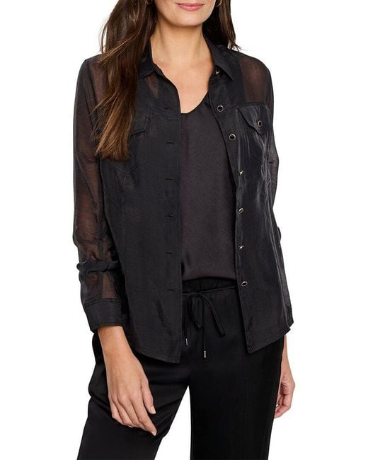 NIC+ZOE Black Batiste Breeze Jacket