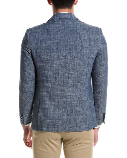 Tailorbyrd Blue Linen-blend Sportscoat for men