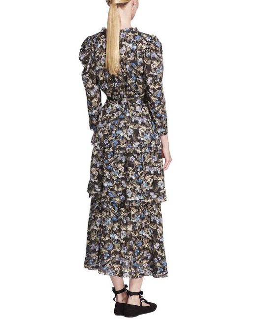 Marchesa Blue Juniper Midi Dress