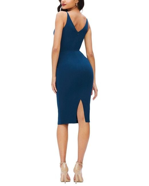 Dress the Population Blue Anita Midi Dress