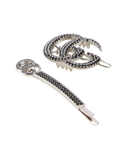 Gucci White Hair Clips Set