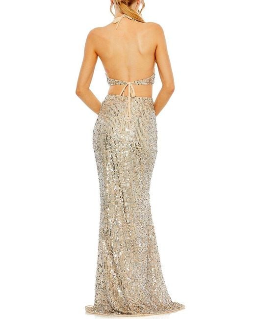 Mac Duggal White Column Gown