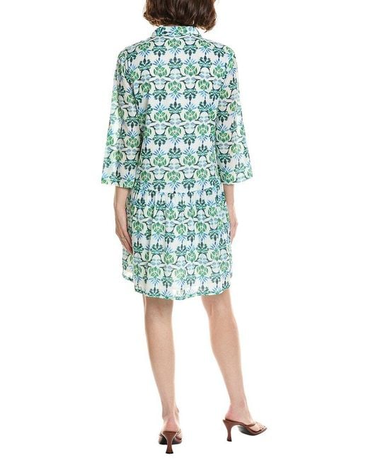 Ro's Garden Blue Tyla Shirtdress
