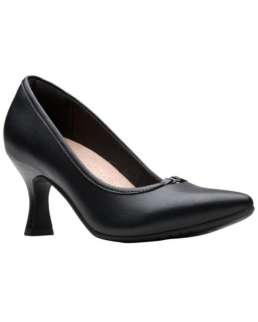 Clarks Black Kataleyna West Leather Pump