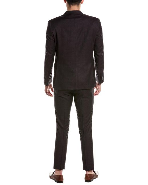 Ted Baker Black 2pc Wool Flat Front Suit for men