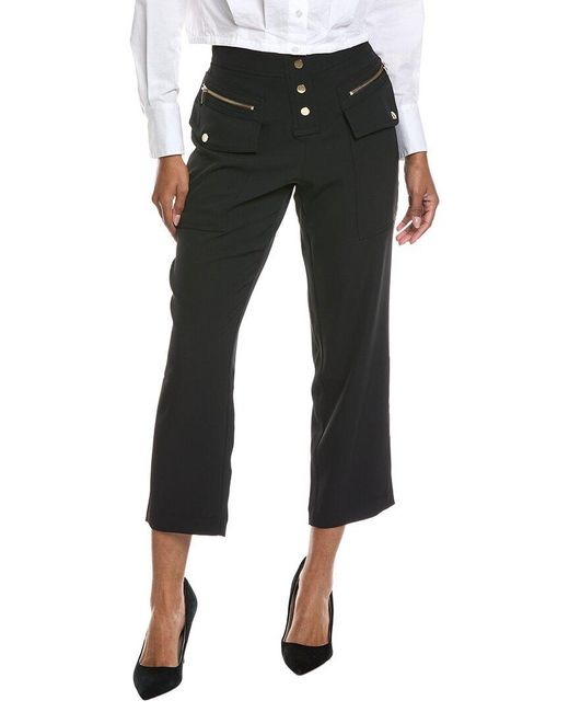 Laundry by Shelli Segal Black Cargo Tapered Pant