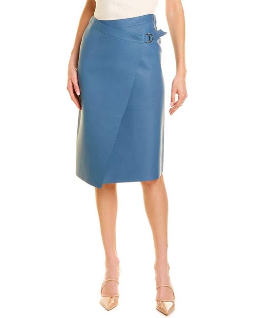 Loro Piana Blue Wrap Skirt