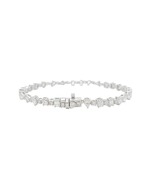 Maitre De Diamant White 14K 5.30 Ct. Tw. Lab-Grown Diamond Mixed-Shape Diamond Tennis Bracelet