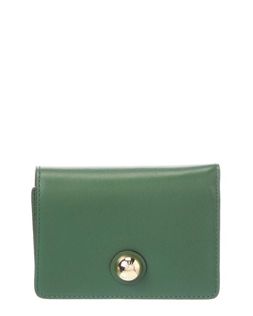 Furla Green Sfera Medium Leather Compact Wallet