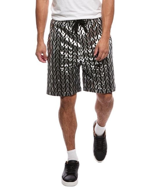 Valentino Black Pattern Short for men