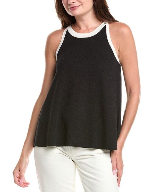 Tahari Black Swing Top