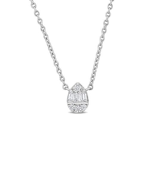 Rina Limor White 14k 0.14 Ct. Tw. Diamond Necklace