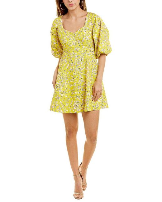 Nicholas Yellow Lydia Mini Dress