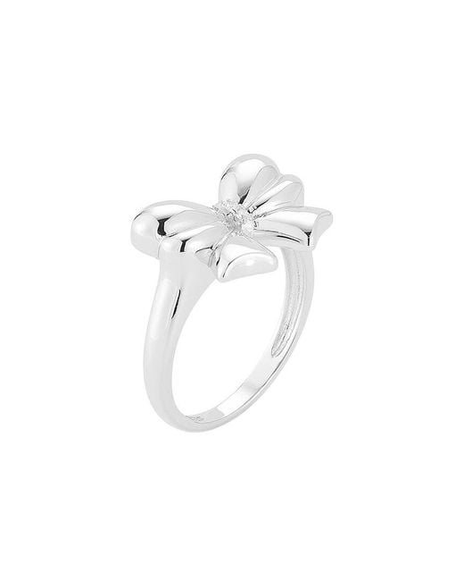 Sphera Milano White Plated Cz Ring