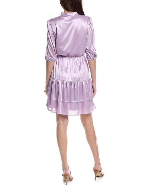Nanette Lepore Purple Molly Shine Mini Dress