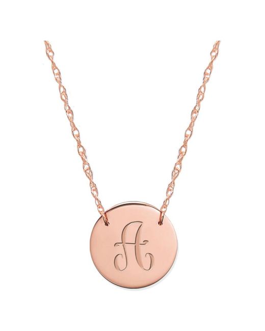 Jane Basch Pink 14K Initial Necklace -Z)