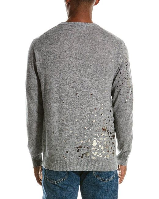 SCOTT & SCOTT LONDON Gray Foil Wool & Cashmere-blend Crewneck Sweater for men