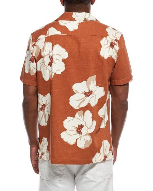 Ted Baker Brown Printed Button Front Shirt for men