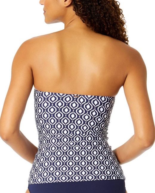 Anne Cole Purple Twist Front Bandeau-Kini