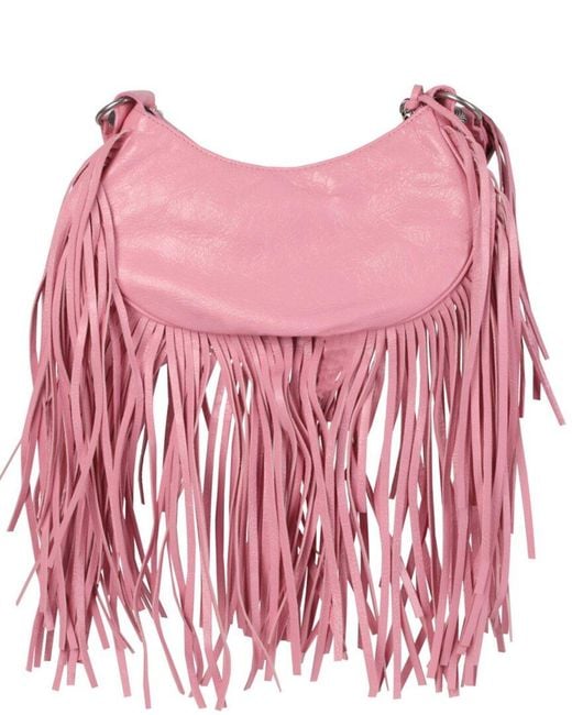 Balenciaga Red Le Cagole Xs Leather Shoulder Bag