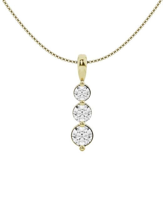 Lab Grown Diamonds White 14K 1.50 Ct. Tw. Lab-Grown Diamond Solitaire Pendant Necklace