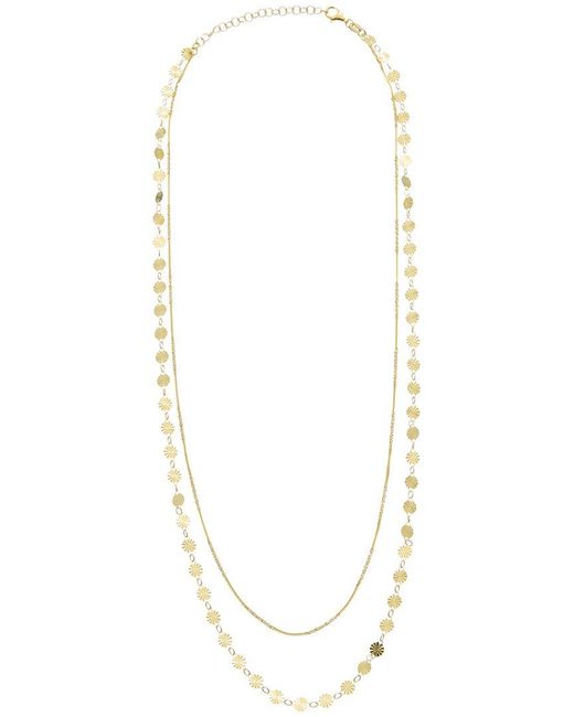 Italian Gold Over Silver Metallic 18K Plated Multi Strand Necklace