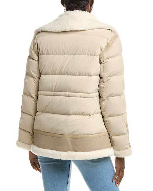 Mackage Natural Vanna Mixed Shearling Down Jacket