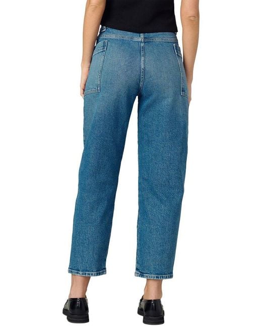 Joe's Jeans Blue The Pheobe Refined Patch Pocket Barrel Leg Jean