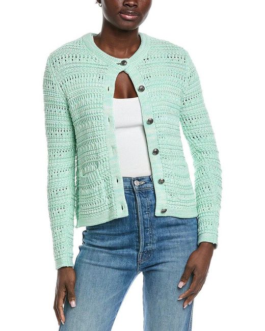 Autumn Cashmere Green Texture Stitch Jacket