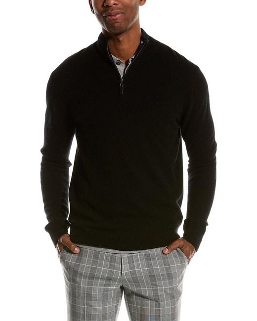 Magaschoni Black Tipped Cashmere Pullover for men