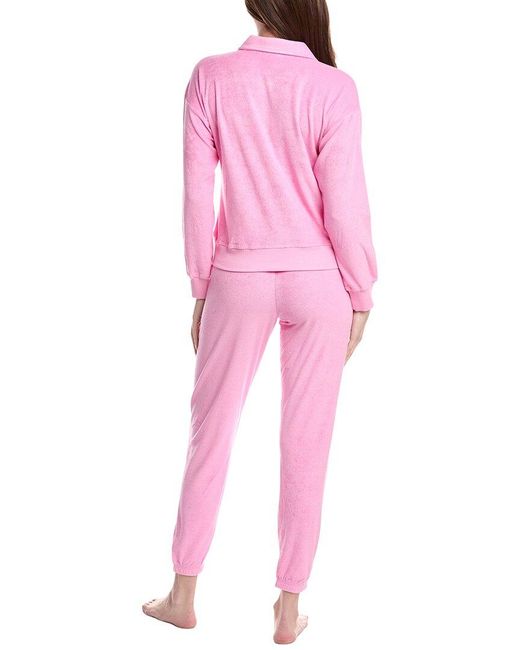 Pj Salvage Pink Happiest On The Court Pajama Set