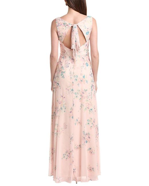 Marchesa Pink Fiorella Maxi Dress