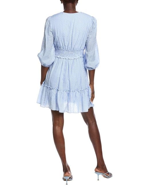 Taylor Blue Solid Mini Dress