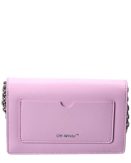 Off-White c/o Virgil Abloh Pink Jitney 0.5 Leather Shoulder Bag