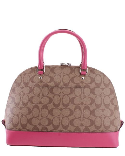 COACH Pink Signature Sierra Satchel