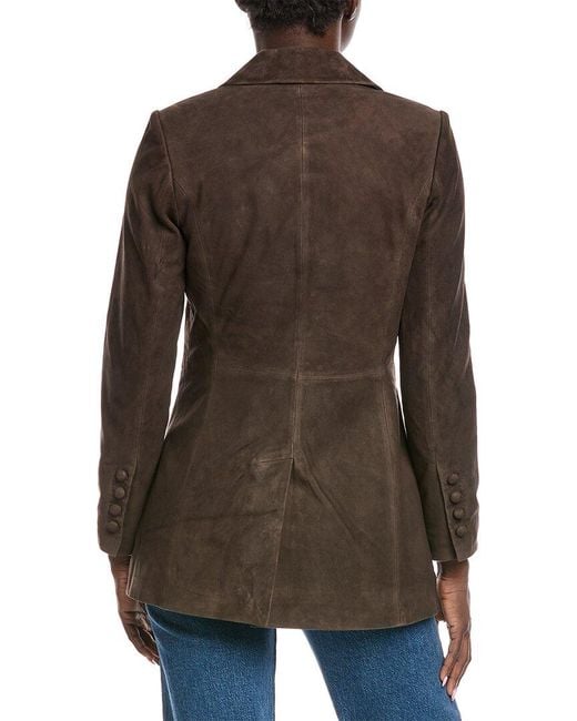 Walter Baker Brown Mia Leather Blazer